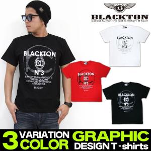 Tシャツ メンズ 半袖 アメカジ ワーク ストリート 黒 白 大きいサイズ M L XL XXL 3L プリント ロゴ カットソー ブランド BLACKTON ブラクトン｜owl