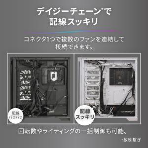 PCケースファン 120mm 1個 ホワイト ...の詳細画像5