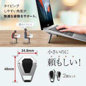 ノートパソコンスタンド 貼付タイプ 1セット(...の詳細画像1