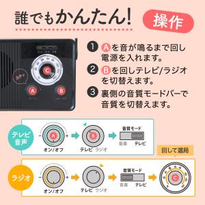 テレビスピーカー テレビ用 手元 耳元 かんた...の詳細画像3