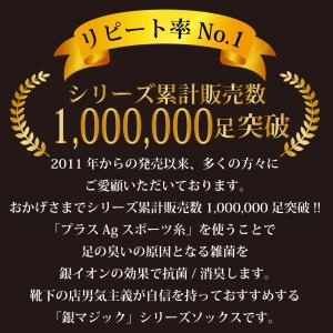 3足組 靴下 メンズ 黒 防臭 銀イオン Ag...の詳細画像3