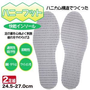 インソール 安全靴 2足セット ハニカム 衝撃吸収 中敷き 消臭 ムレ防止 勝星産業 クッション 蒸れない 立ち仕事 疲労軽減 メンズ レディス 24.5-28cm カット可