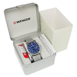 ウェンガー アーバンクラシック 01.1041.107 ブルー シルバー WENGER メンズ 腕時計