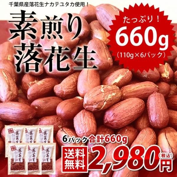 ギフト 落花生 送料込み 【新豆】 2023年産 千葉県産 ナカテユタカ 素煎り落花生 660g（1...