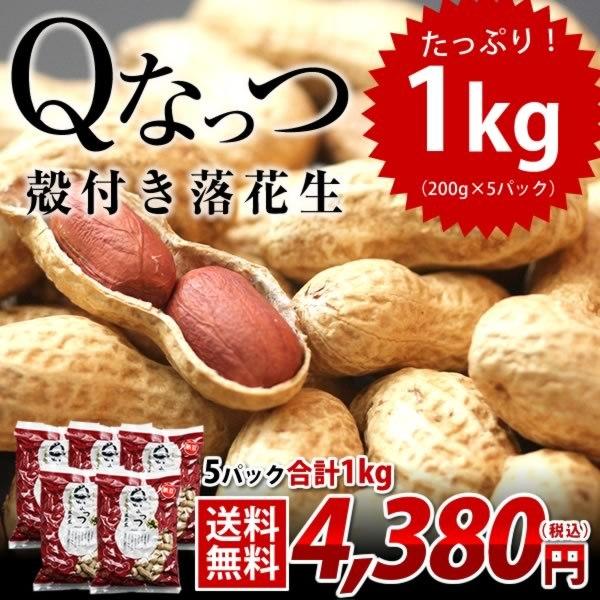 2025年 新豆 ギフト 落花生  送料込み 千葉県産 Qなっつ 殻付き落花生 落花生 1kg（20...