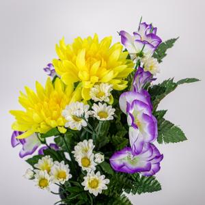 菊 トルコキキョウ 造花 2束 固定具付き 造...の詳細画像4