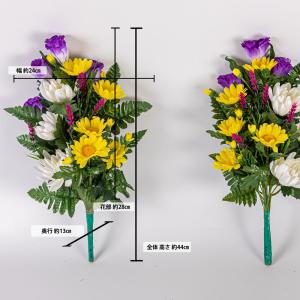 トルコキキョウ マム 菊 造花 2束 固定具付...の詳細画像2