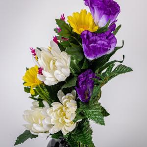トルコキキョウ マム 菊 造花 2束 固定具付...の詳細画像4