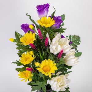 トルコキキョウ マム 菊 造花 2束 固定具付...の詳細画像5