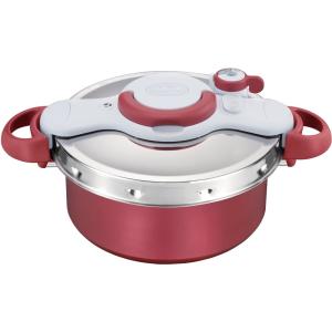 P4605136 クリプソ ミニット デュオ レッド  T-fal  ティファール 圧力鍋 5.2L IH対応 4~5人用 ワンタッチ開閉 2in1