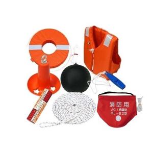 小型船舶法定備品セット 法定備品セット 限定沿海セット 4人用(認定救命具4着 黒球2枚