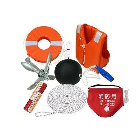 法定備品セット 限定沿海セット 4人用(認定救命具4着 黒球2枚) 小型船舶 船検備品