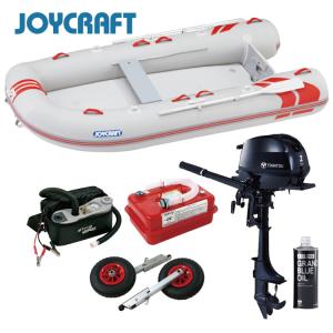 ジョイクラフト ゴムボート レッドキャップ310+トーハツ2馬力船外機 SSセット 4人乗り JRC-310 予備検査無
