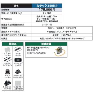 ジョイクラフト ゴムボート カヤック340NP...の詳細画像3