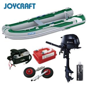 ジョイクラフト ゴムボート JGE-335+トーハツ2馬力船外機 SSセット 4人乗り グリーンエクスプレス-335 予備検査無