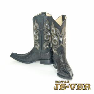 ウエスタンブーツ メンズ 25.0 ワニ革 カイマン ポインテッドトゥ 本革