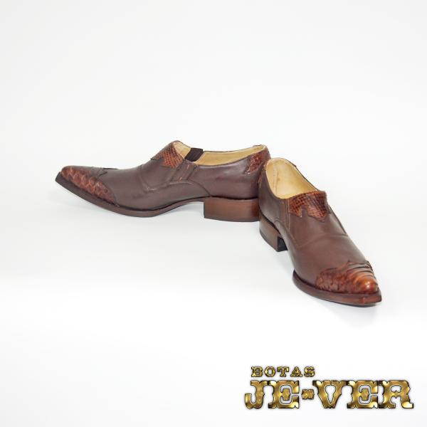 ビジネスシューズ メンズ 26.5 パイソン ポインテッドトゥ ロカビリーシューズ 本革