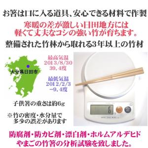 竹箸20cm 無塗装 無薬品 材料も日本製 純...の詳細画像3