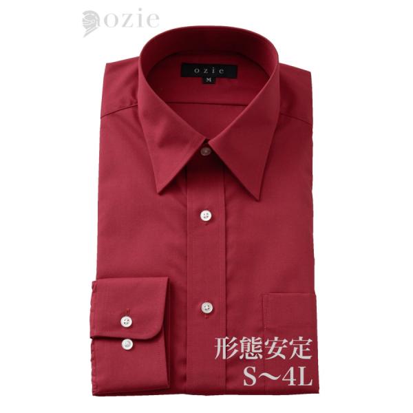 ワイシャツ メンズ 長袖 レギュラーカラー 形態安定 形状記憶 ドレスシャツ ビジネスシャツ Yシャ...