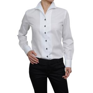 レディースシャツブラウス レディースワイシャツ レディース シャツビジネス 形態安定 長袖 白シャツ...