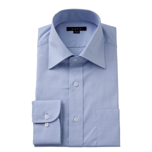 ワイシャツ メンズ ドレスシャツ プレミアムコットン 形態安定 綿100％ ワイドカラー  オックス...