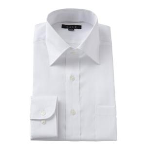 ワイシャツ メンズ 長袖 ビジネスシャツ Yシャツ ホワイト 白 ワイドカラー おしゃれ 大きいサイズ 小さいサイズ 形態安定