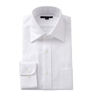 ワイシャツ メンズ 長袖 ホワイト 白 ワイドカラー 形態安定 プレミアムコットン カッターシャツ 無地 大きいサイズ おしゃれ