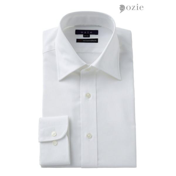 ワイシャツ メンズ 長袖 カッターシャツ yシャツ ビジネスシャツ イージーケア 綿100% プレミ...