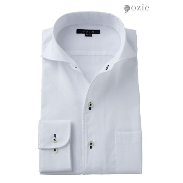 ワイシャツ メンズ 長袖 カッターシャツ yシャツ ビジネスシャツ 形態安定 イタリアンカラー ワイ...