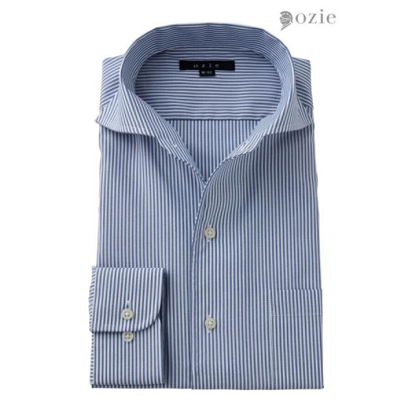 ワイシャツ メンズ 長袖 カッターシャツ yシャツ ビジネスシャツ 形態安定 イタリアンカラー ワイ...
