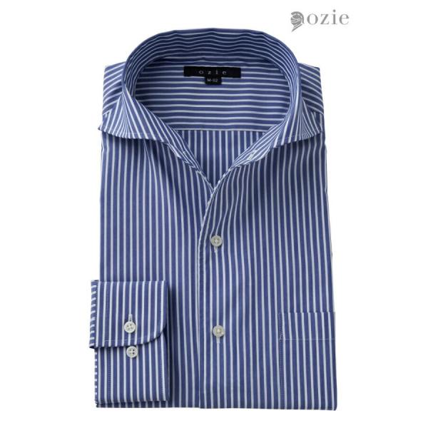 ワイシャツ メンズ 長袖 カッターシャツ yシャツ ビジネスシャツ 形態安定 イタリアンカラー ワイ...