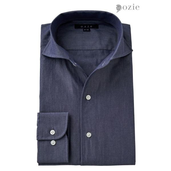 ワイシャツ メンズ 長袖 カッターシャツ yシャツ ビジネスシャツ ブロード 綿100％ プレミアム...