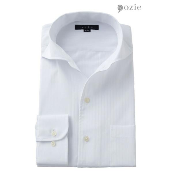 ワイシャツ メンズ 長袖 カッターシャツ yシャツ ビジネスシャツ 形態安定 イタリアンカラー ワイ...