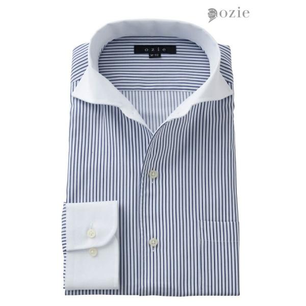 ワイシャツ メンズ 長袖 カッターシャツ yシャツ ビジネスシャツ 形態安定 イタリアンカラー ワイ...