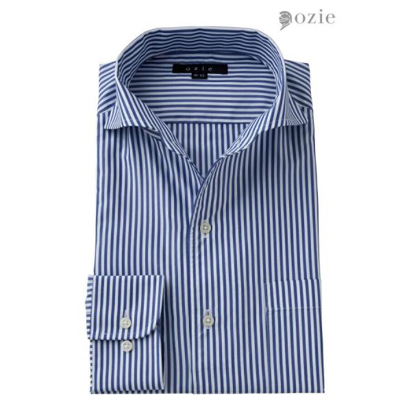 ワイシャツ メンズ 長袖 カッターシャツ yシャツ ビジネスシャツ 形態安定 イタリアンカラー ワイ...