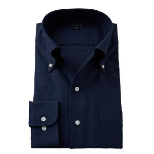 ozie（オジエ） ワイシャツ メンズ 長袖 ブルー 青 ボタンダウン 形態
