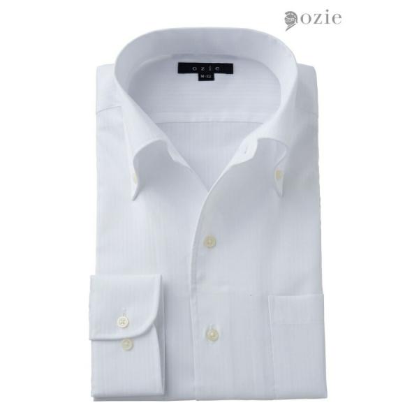 ワイシャツ メンズ 長袖 カッターシャツ yシャツ ビジネスシャツ 形態安定 ボタンダウン イタリア...