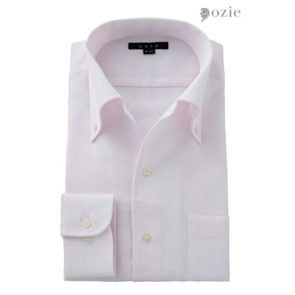 ワイシャツ メンズ 長袖 カッターシャツ yシャツ ビジネスシャツ イージーケア ボタンダウン イタ...