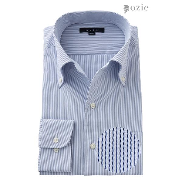 ワイシャツ メンズ 長袖 カッターシャツ yシャツ ビジネスシャツ 形態安定 ボタンダウン イタリア...