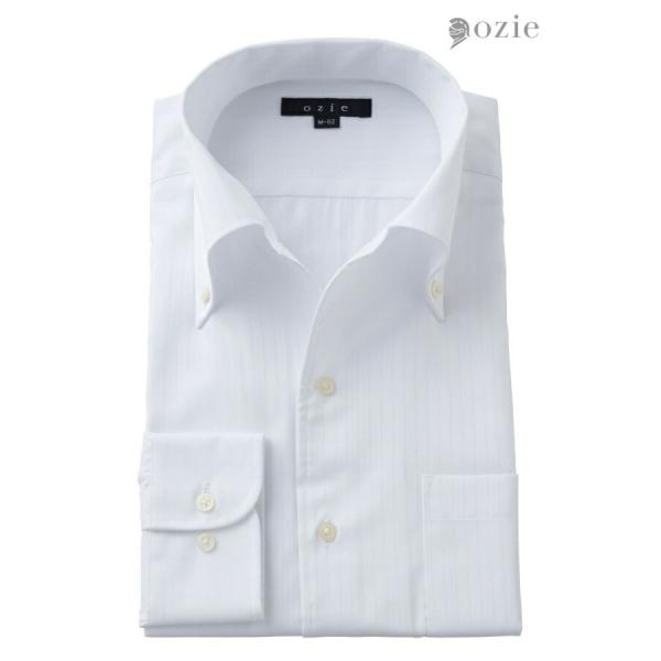 ワイシャツ メンズ 長袖 カッターシャツ yシャツ ビジネスシャツ 形態安定 ボタンダウン イタリア...