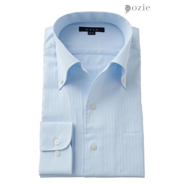 ワイシャツ メンズ 長袖 カッターシャツ yシャツ ビジネスシャツ 形態安定 ボタンダウン イタリア...