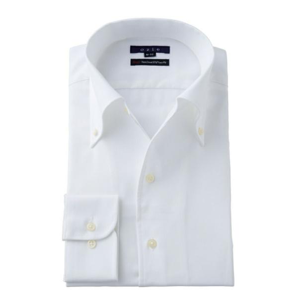 ワイシャツ メンズ 長袖 カッターシャツ yシャツ ビジネス イージーケア プレミアムコットン イタ...