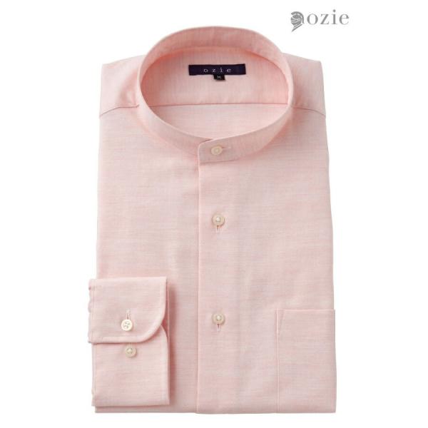 ワイシャツ メンズ 長袖 カッターシャツ yシャツ ビジネスシャツ スタンドカラー マオカラー おし...