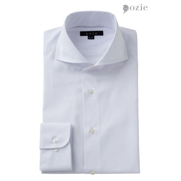 ワイシャツ メンズ 長袖 カッターシャツ yシャツ ビジネスシャツ 形態安定 ホリゾンタルカラー ク...