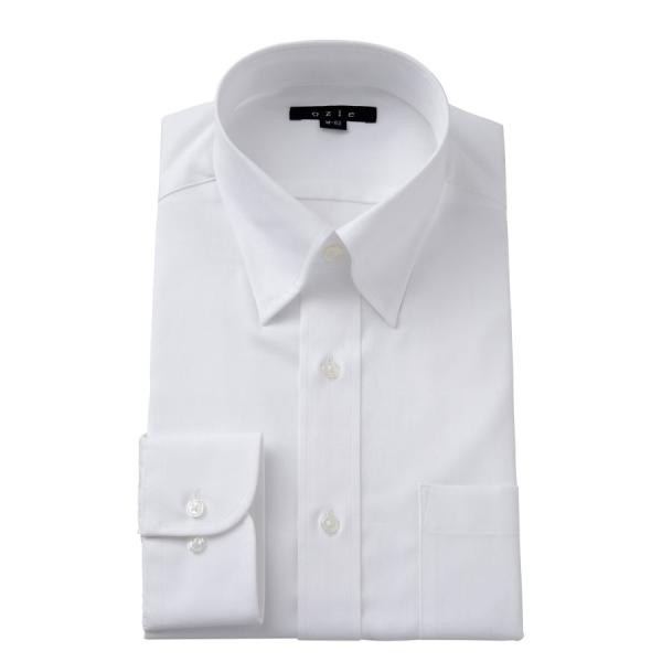 スナップダウン ワイシャツ メンズ 長袖 ホワイト 白 綿100％ 形態安定 プレミアムコットン ド...