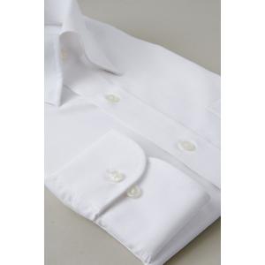 スナップダウン ワイシャツ メンズ 長袖 ホワ...の詳細画像4