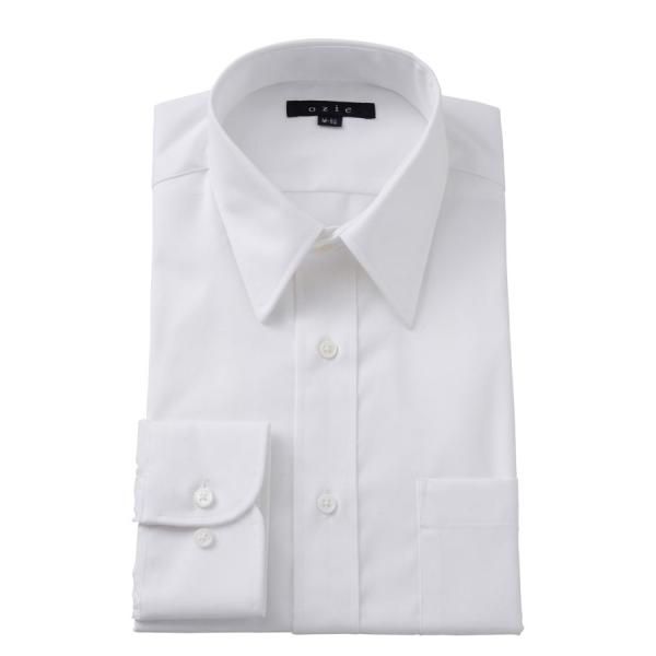 ワイシャツ メンズ 長袖 形態安定 プレミアムコットン オックスフォード レギュラーカラー ドレスシ...