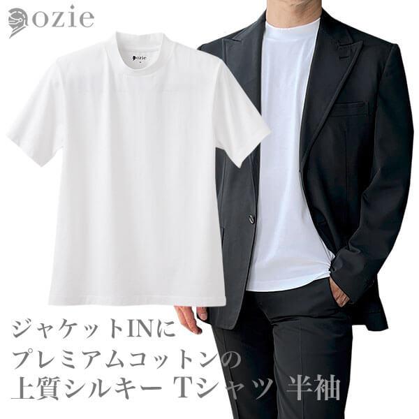 Tシャツ メンズ 半袖 丸首 クルーネック 綿100％ 100番手 カットソー スムースニット ニッ...