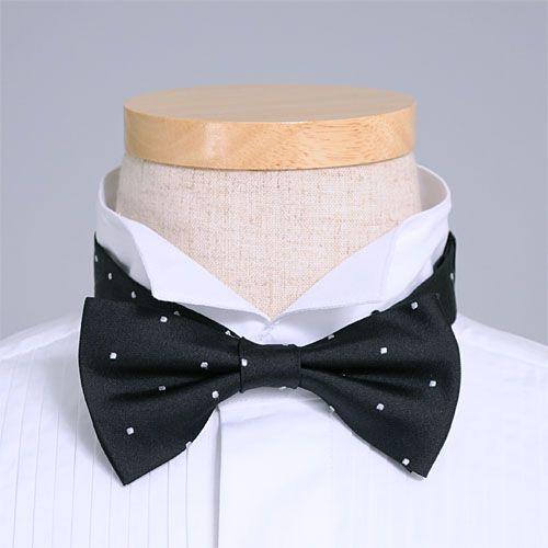 蝶ネクタイ メンズ 黒 結婚式 ボウタイ 蝶タイ ネクタイ フォーマル シルク ドット 日本製 ギフ...