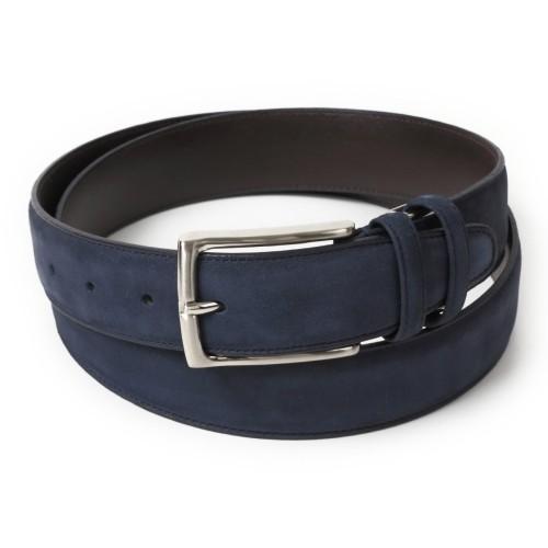 ベルト 牛革 ヌバック ネイビー 日本製 オジエ ozie おしゃれ